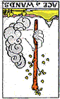 Card Position 4 - Ace of Wands Reversed