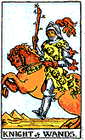 Card Position 7 - Knight of Wands 