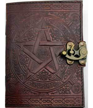 Brown Pentagram Leather with Latch