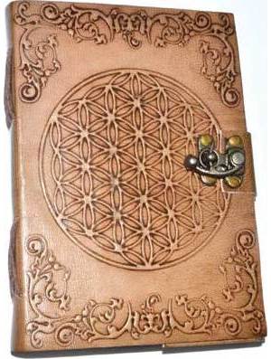 5" x 7" Flower of Life Embossed leather w/ latch