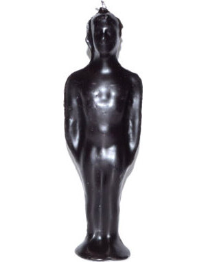 7 1/4" Black Male candle