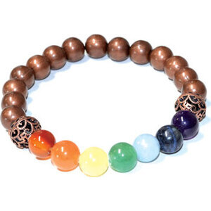 8mm 7 Chakra Copper beads