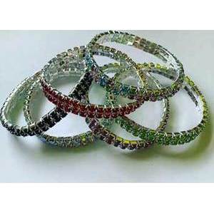 2 Line Crystal stretch bracelet various
