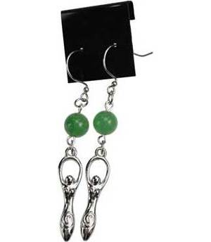 Green Aventurine Goddess Earrings