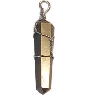 (set of 5) wire wrapped Pyrite point