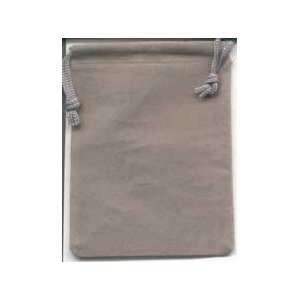 Bag Velveteen Pouch 3 X 4 Grey