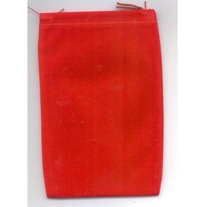 Bag Velveteen Pouch 4 X 5 1/2 Red