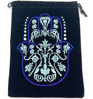 (set of 10) 5"x 7" Fatima Hand Black velveteen bag