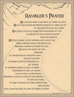 Rambler's Prayer Poster