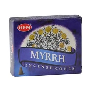 Myrrh Hem Cone Incense 10pk