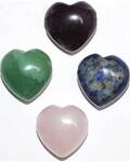 15mm Heart Beads various stones (2/pk)